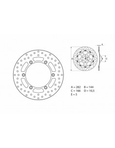 Disque de frein BREMBO Oro fixe - 68B407G4