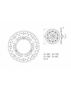 Disque de frein BREMBO Oro fixe - 68B407C4