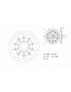 Disque de frein BREMBO Oro fixe - 68B407D2