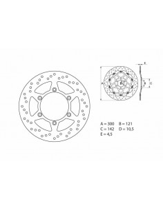 Disque de frein BREMBO Oro fixe - 68B407D5