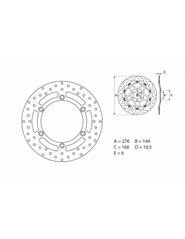 Disque de frein BREMBO Oro fixe - 68B407E7