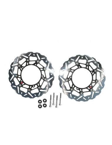 Kit Disque de frein Oversize BRAKING SK2 Racing Wave flottant - 320 OKWK07