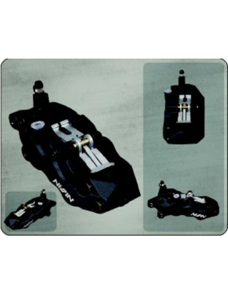 Etrier de frein 6 pistons avant gauche noir Nissin