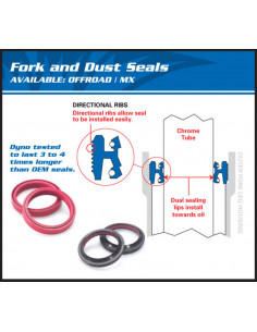 Joint spi de fourche et cache poussière ALL BALLS - 26x37x10.5 2