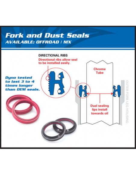 Joint spi de fourche et cache poussière ALL BALLS - 48x58x8.5/10