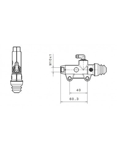 Maître-cylindre de frein arrière BREMBO Ø13mm titane
