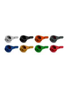 Leviers V-PARTS standard 175mm taillé masse noir/visserie alu avec adaptateurs par paire Honda 2